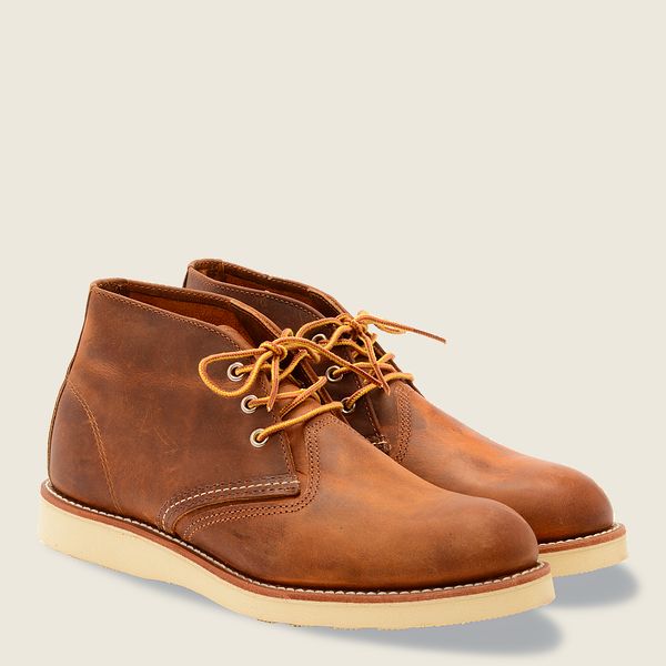 レッド ウィング(Red Wing) Work - チャッカラフ＆タフレザー ブーツ メンズ カッパー JP57804